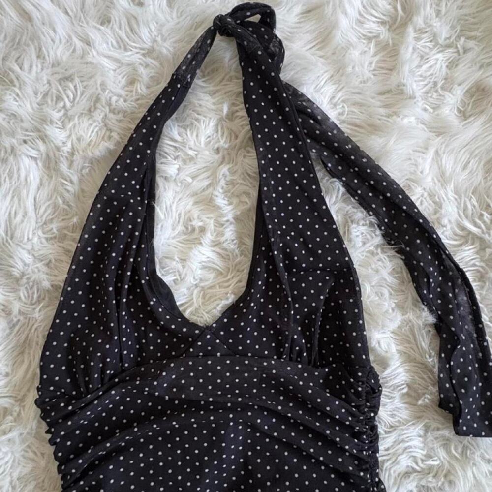 Black with white polka dot